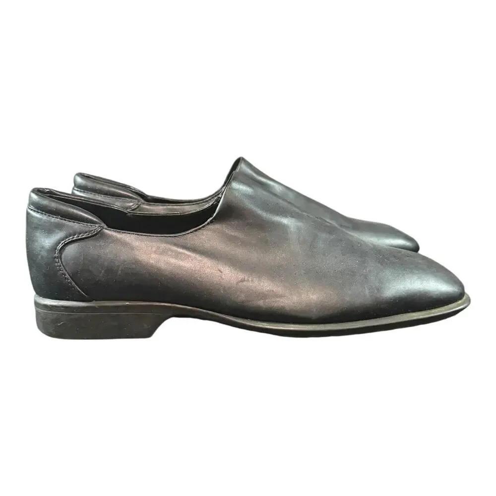 Donald Pliner Men’s Rex Leather Shoes Black Size 9.5 M Laceless Slip On